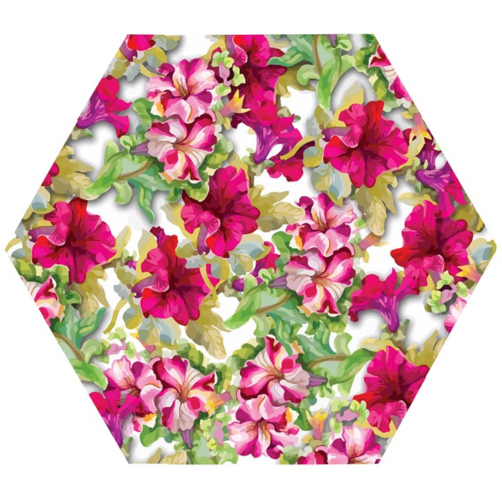 Rose blossom Wooden Puzzle Hexagon