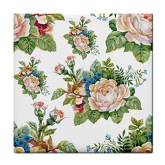 Vintage Flowers Tile Coaster by goljakoff