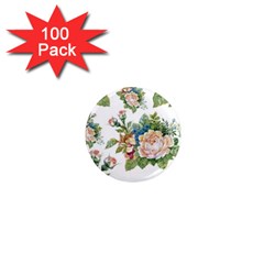 Vintage Flowers 1  Mini Magnets (100 Pack)  by goljakoff