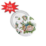 Vintage flowers 1.75  Buttons (100 pack)  Front