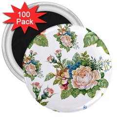 Vintage Flowers 3  Magnets (100 Pack) by goljakoff