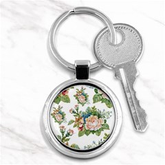 Vintage Flowers Key Chain (round) by goljakoff