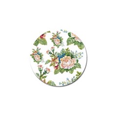 Vintage Flowers Golf Ball Marker (4 Pack) by goljakoff