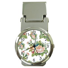 Vintage flowers Money Clip Watches