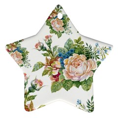 Vintage Flowers Star Ornament (two Sides) by goljakoff