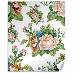 Vintage Flowers Canvas 11  X 14  by goljakoff