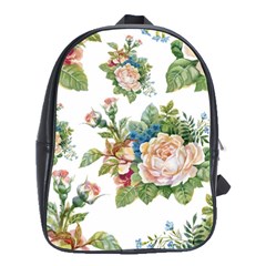 Vintage Flowers School Bag (large) by goljakoff