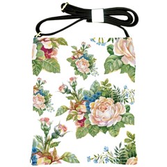 Vintage Flowers Shoulder Sling Bag by goljakoff