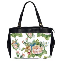 Vintage Flowers Oversize Office Handbag (2 Sides) by goljakoff