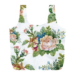 Vintage Flowers Full Print Recycle Bag (l) by goljakoff