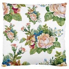 Vintage Flowers Large Flano Cushion Case (one Side) by goljakoff