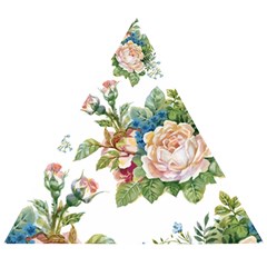 Vintage Flowers Wooden Puzzle Triangle by goljakoff