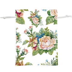 Vintage Flowers  Lightweight Drawstring Pouch (xl) by goljakoff