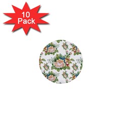 Vintage Flowers Pattern 1  Mini Buttons (10 Pack)  by goljakoff