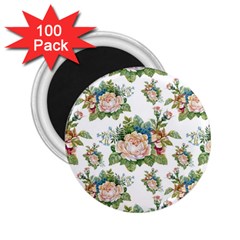 Vintage Flowers Pattern 2 25  Magnets (100 Pack)  by goljakoff