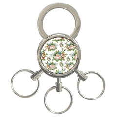 Vintage Flowers Pattern 3-ring Key Chain by goljakoff