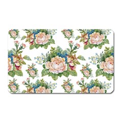 Vintage Flowers Pattern Magnet (rectangular) by goljakoff