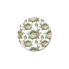 Vintage Flowers Pattern Golf Ball Marker by goljakoff