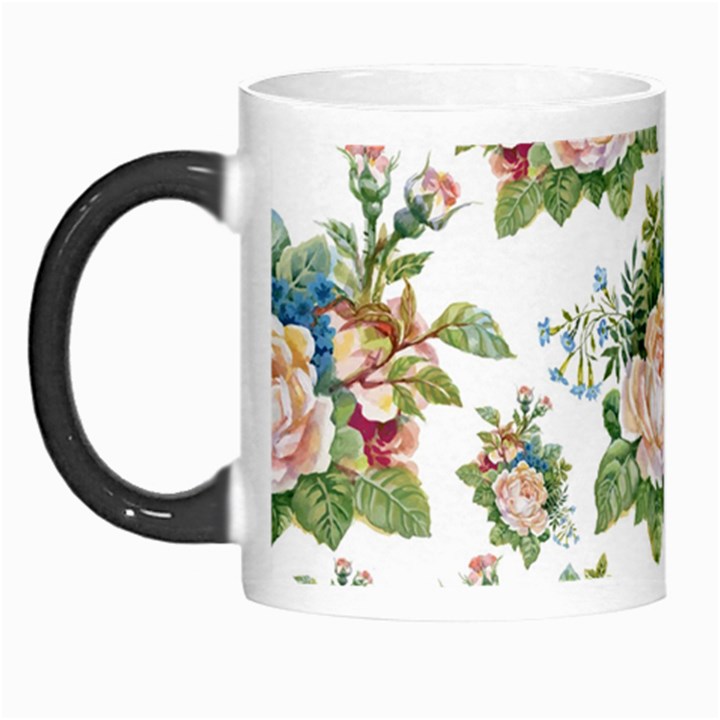 Vintage flowers pattern Morph Mugs