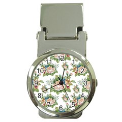 Vintage Flowers Pattern Money Clip Watches by goljakoff