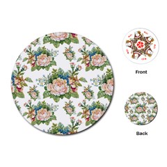 Vintage Flowers Pattern Playing Cards Single Design (round) by goljakoff