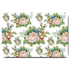 Vintage Flowers Pattern Large Doormat  by goljakoff