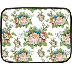 Vintage Flowers Pattern Double Sided Fleece Blanket (mini)  by goljakoff