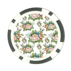 Vintage Flowers Pattern Poker Chip Card Guard (10 Pack) by goljakoff