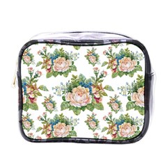 Vintage Flowers Pattern Mini Toiletries Bag (one Side) by goljakoff