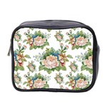 Vintage flowers pattern Mini Toiletries Bag (Two Sides) Front