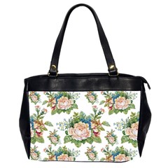 Vintage Flowers Pattern Oversize Office Handbag (2 Sides) by goljakoff