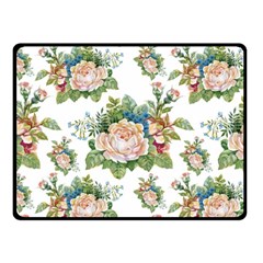 Vintage Flowers Pattern Fleece Blanket (small) by goljakoff