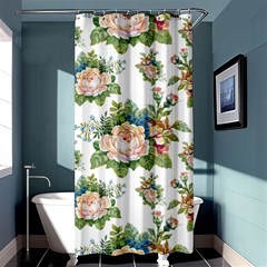 Vintage Flowers Pattern Shower Curtain 36  X 72  (stall)  by goljakoff