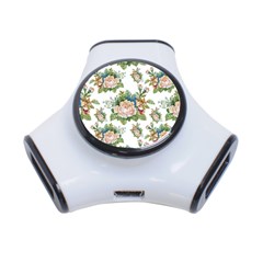 Vintage Flowers Pattern 3-port Usb Hub by goljakoff