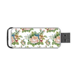 Vintage Flowers Pattern Portable Usb Flash (one Side) by goljakoff