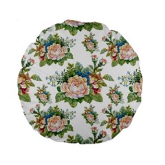 Vintage Flowers Pattern Standard 15  Premium Round Cushions by goljakoff