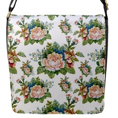 Vintage Flowers Pattern Flap Closure Messenger Bag (s) by goljakoff