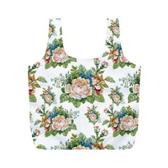 Vintage Flowers Pattern Full Print Recycle Bag (m) by goljakoff