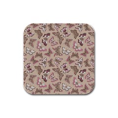 Butterflies Rubber Square Coaster (4 Pack)  by goljakoff