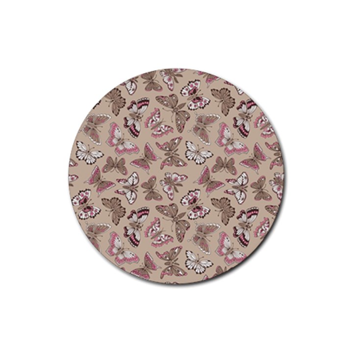 Butterflies Rubber Coaster (Round) 