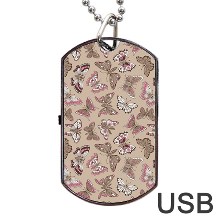 Butterflies Dog Tag USB Flash (Two Sides)