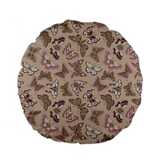 Butterflies Standard 15  Premium Flano Round Cushions by goljakoff