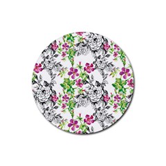 Flowers Rubber Coaster (round)  by goljakoff