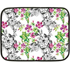 Flowers Fleece Blanket (mini) by goljakoff