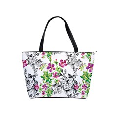 Flowers Classic Shoulder Handbag