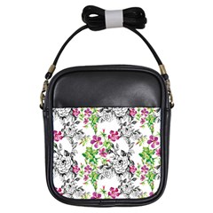 Flowers Girls Sling Bag by goljakoff