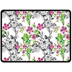 Flowers Fleece Blanket (large)  by goljakoff