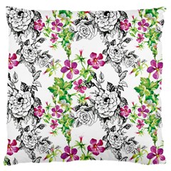 Flowers Large Cushion Case (one Side)