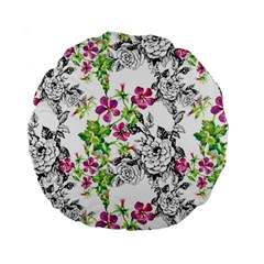 Flowers Standard 15  Premium Round Cushions by goljakoff