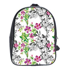 Flowers School Bag (xl) by goljakoff